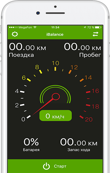 Гироскутер iBalance Prem Series 10.5 дюймов Синий огонь