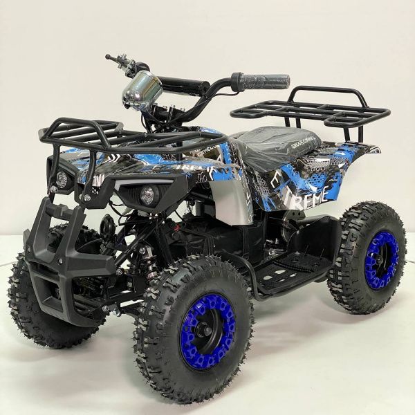 Квадроцикл GreenCamel Гоби K32 (12Ah 36V 800W R6 Цепь) ножной тормоз Синий экстрим