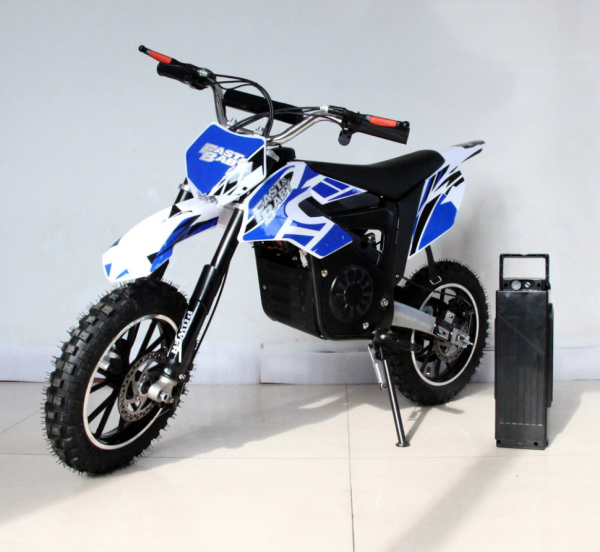 Электромотоцикл GreenCamel Питбайк DB300, 36V 800W R10 быстросъемная батарея синий