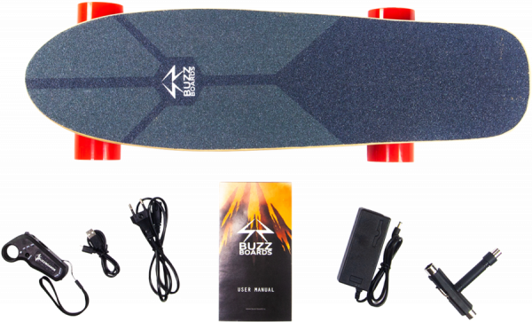 Электроскейт Buzzboards B1 красные колеса