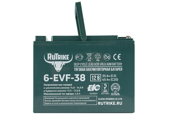 Тяговый аккумулятор RuTrike 6-EVF-38 (12V38A/H C3)