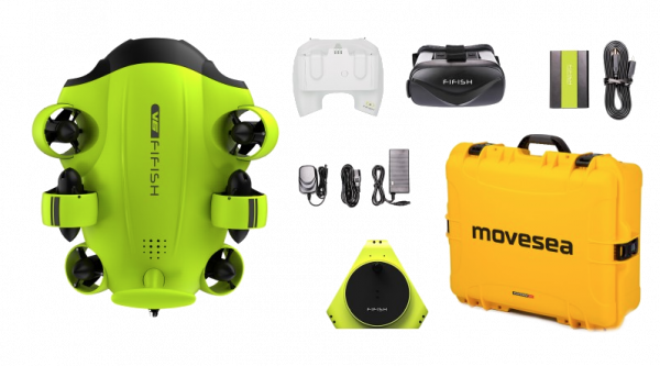 Подводный дрон Fifish V6 + Очки VR + HDMI Адаптер + Кейс от магазина Futumag